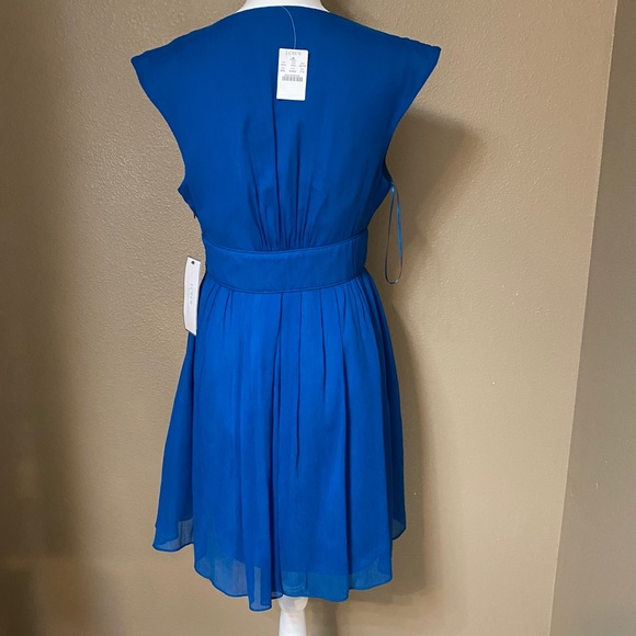 Blue Party Dress J CREW ABIGAIL BLUE SILK CHIFFON NWT PARTY DRESS - Picture 2 of 14